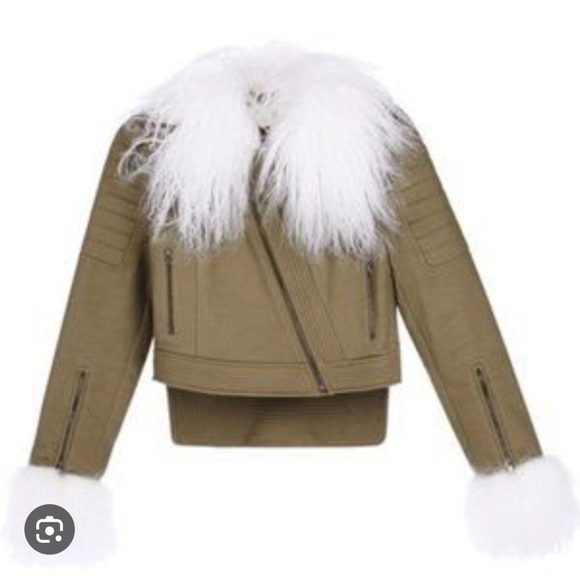 BCBG Maxazria runway jacket with fur